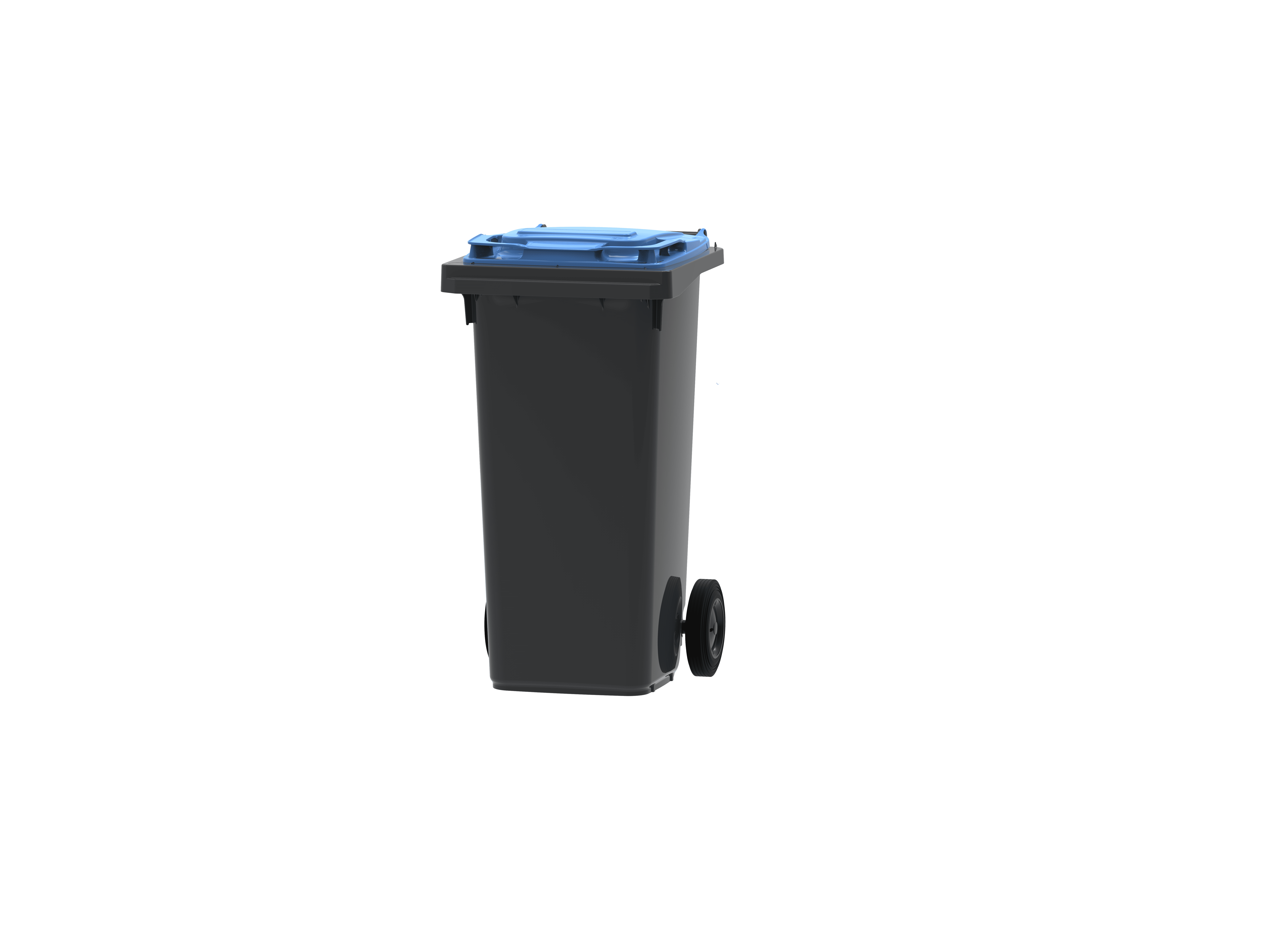 Контейнер ESE, 120л, HDPE, сірий корпус, синя кришка